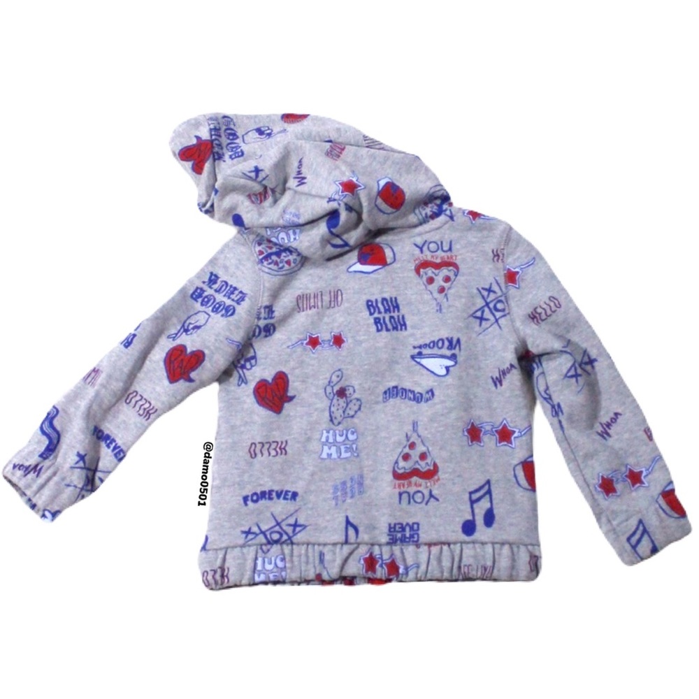 NWT Joe Fresh Toddler Gray & Purple Graphic Hoodie - Picture 6 of 11
